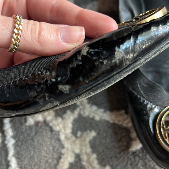 Tory Burch - Patient Leather Ballet Flats - Picture 2 of 3